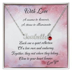 Custom Name Necklace and Birthstone