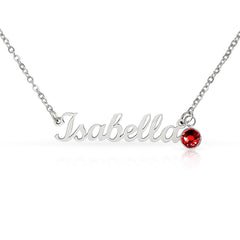 Custom Name Necklace and Birthstone