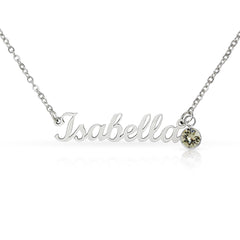 Custom Name Necklace and Birthstone