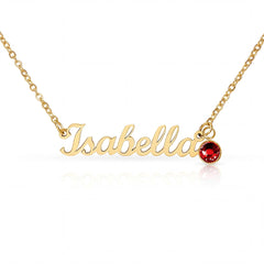 Custom Name Necklace and Birthstone