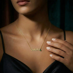 Custom Name Necklace and Birthstone
