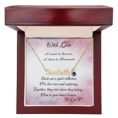 Custom Name Necklace and Birthstone