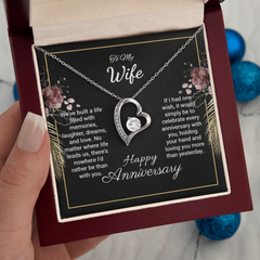 To My Wife- Happy Anniversqary. Forever Love Necklace