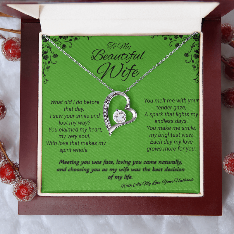To My Beautiful Wife -Forever Love Necklace - Love, Your Husband
