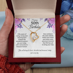 Happy 50th Birthday - Forever Love Necklace