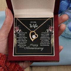 To My Wife- Happy Anniversqary. Forever Love Necklace
