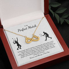 Endless Love Necklace. To My Perfect Match. Tennis Enthusiast gift