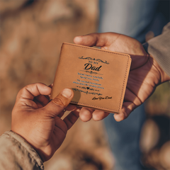 To My Dad - Leather Wallet with words of wisdom