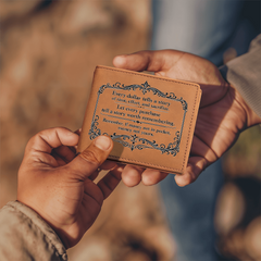 Graphic Leather Wallet - A Gift of Wisdom