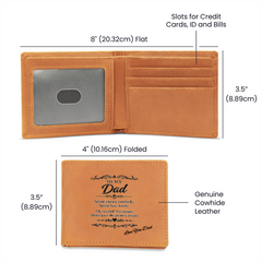 To My Dad - Leather Wallet with words of wisdom