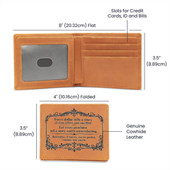 Graphic Leather Wallet - A Gift of Wisdom