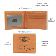 To My Husband - Leather Wallet