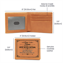 Leather Wallet - To My Son