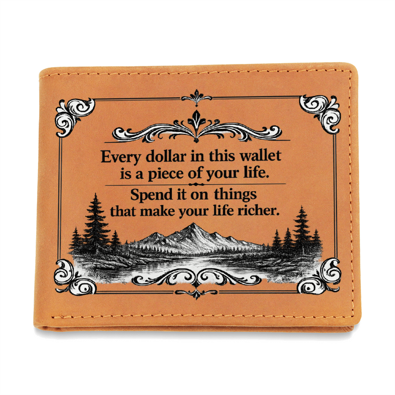 Graphic Leather Wallet - Perfect Gift Idea for Him