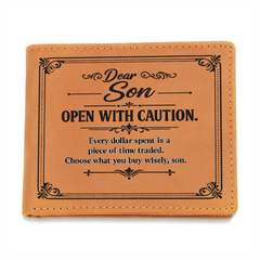 Leather Wallet - To My Son