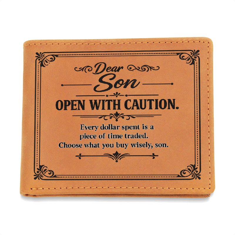 Leather Wallet - To My Son