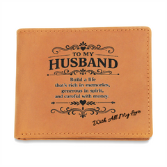 To My Husband - Leather Wallet