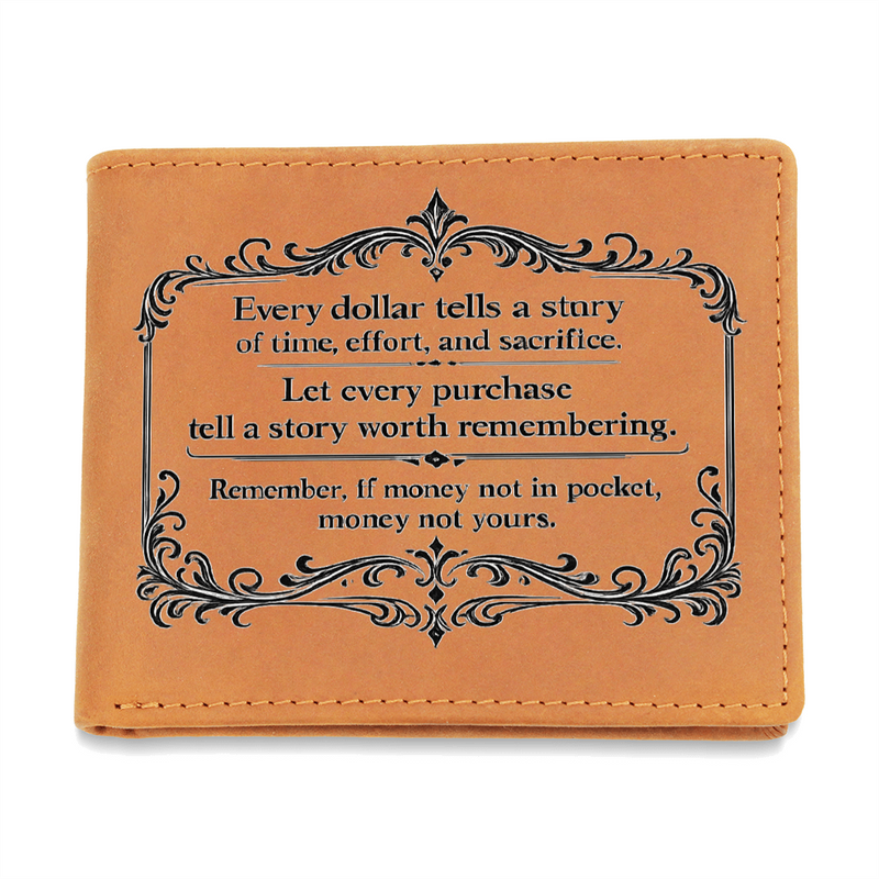 Graphic Leather Wallet - A Gift of Wisdom