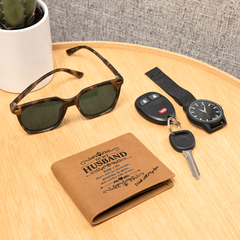 To My Husband - Leather Wallet