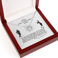 Lucky in Love Necklace. To My Birdie with a beautiful Smile. The Golf Lovers Gift