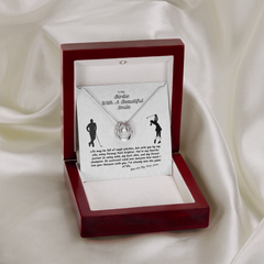 Lucky in Love Necklace. To My Birdie with a beautiful Smile. The Golf Lovers Gift