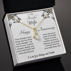 To my Wife - Happy Anniversary. Alluring Beauty Necklace