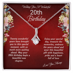 Wishing you A Wonderful 20th Birthday - Alluring Beauty Necklace