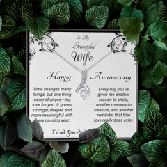 To my Wife - Happy Anniversary. Alluring Beauty Necklace