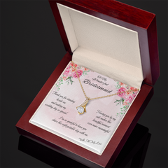 To My Wonderful Bridesmaid - Alluring Beauty Necklace