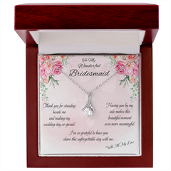 To My Wonderful Bridesmaid - Alluring Beauty Necklace