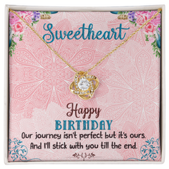 Happy Birthday Sweetheart - Love Knot Necklace.