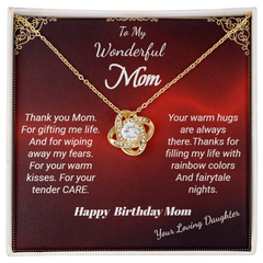 Happy Birthday - Love Knot Necklace - Your Loving Daughter