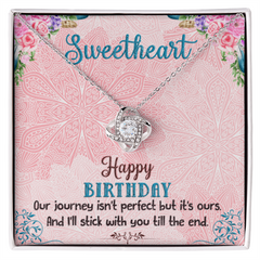 Happy Birthday Sweetheart - Love Knot Necklace.