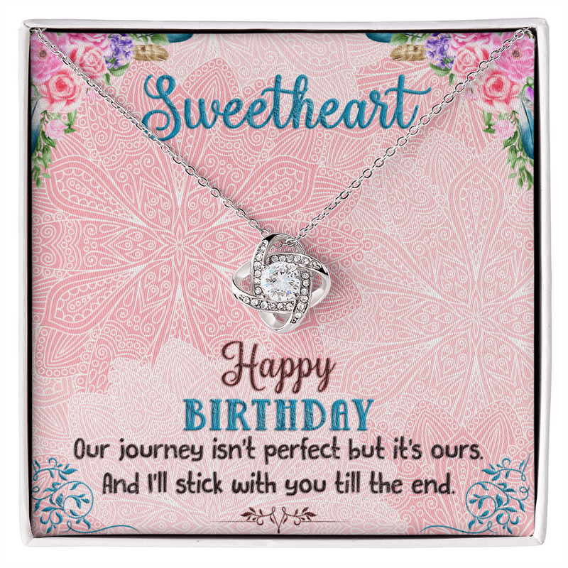 Happy Birthday Sweetheart - Love Knot Necklace.