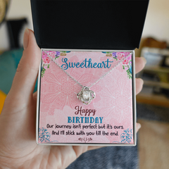 Happy Birthday Sweetheart - Love Knot Necklace.
