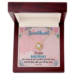 Happy Birthday Sweetheart - Love Knot Necklace.