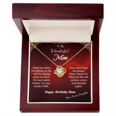 Happy Birthday - Love Knot Necklace - Your Loving Daughter