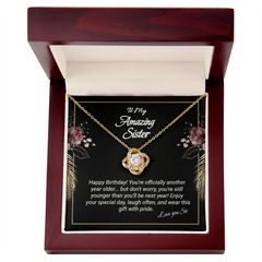 Happy Birthday Sister - To An Amazing Sister Love Knot Necklace