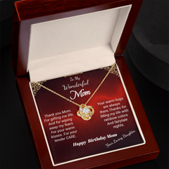 Happy Birthday - Love Knot Necklace - Your Loving Daughter