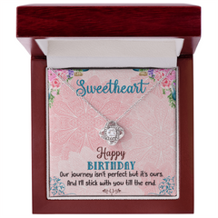 Happy Birthday Sweetheart - Love Knot Necklace.