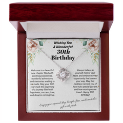 Happy 30th Birthday - Love Knot Necklace