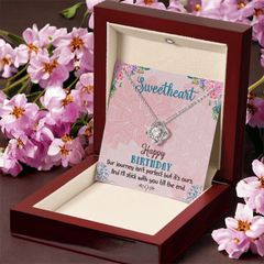 Happy Birthday Sweetheart - Love Knot Necklace.