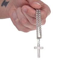 Cuban Chain with Artisan Cross Necklace. For the Master of the remote