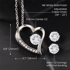 Forever Love Necklace & Earing Set. To My Beautiful Wacky Grandma.