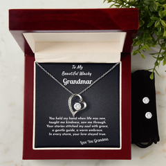 Forever Love Necklace & Earing Set. To My Beautiful Wacky Grandma.