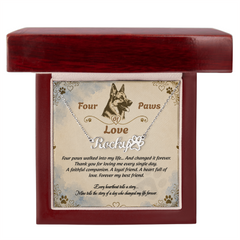Personalized Dog Name Necklace - Four Paws Of Love