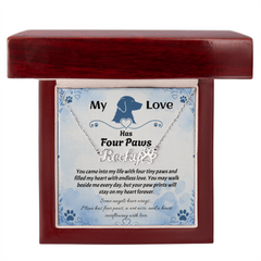 Personalized Dog Name Necklace - My Love Has Four Paws