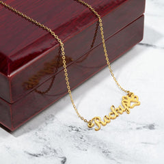 Name and Paw print Necklace