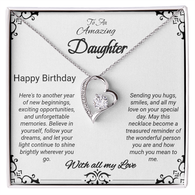 Happy Birthday To An Amazing Daughter - Forever Love Necklace