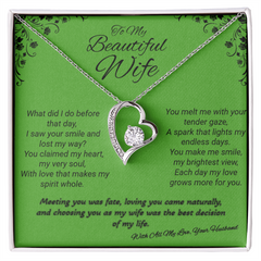 To My Beautiful Wife -Forever Love Necklace - Love, Your Husband